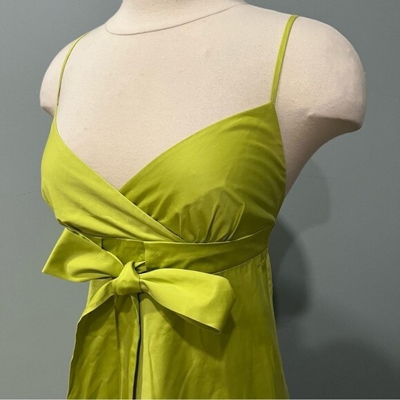 J Crew Lime Green Strappy A-Line Dress Size 4 - Picture 5 of 8